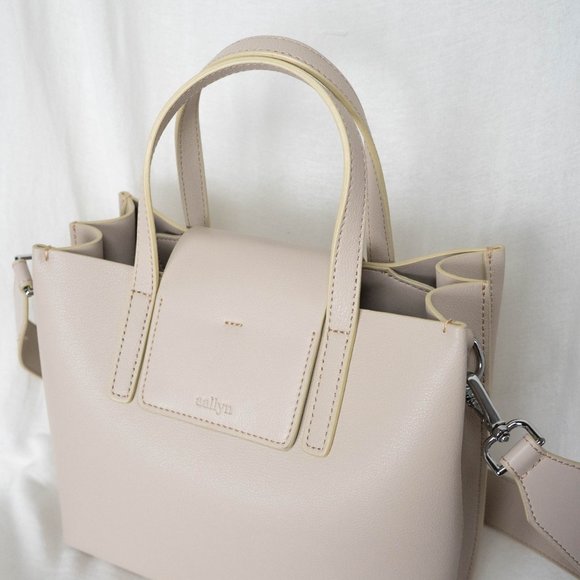 😍The Stella Genuine Leather Satchel Bag - Cream - Picture 14 of 14
